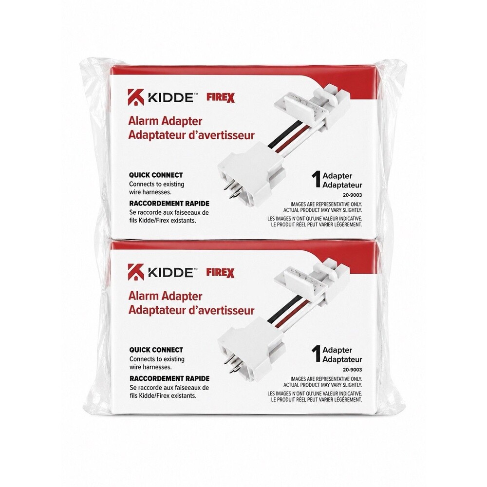 (2) Kidde/Firex Smoke Detector Adapter 20-9003 Quick Connect (2 Pack) NEW